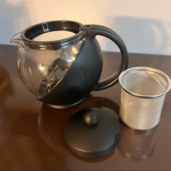 Service Ideas Glass Lined Tea Ball with Removable Basket - Picture 3 of 9